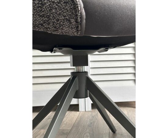 Стул Anna, ткань комби серый, поворотный механизм 360 градусов, изображение 5 | Интернет магазин мебели и декора LifeDekor