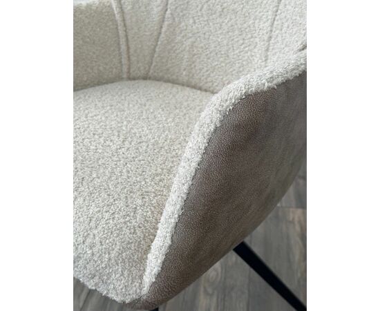 Стул Bravo ткань комби бежево-коричневый, поворотный механизм на 180 градусов, изображение 5 | Интернет магазин мебели и декора LifeDekor