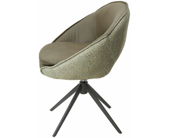 Стул Anna, ткань комби зеленый, поворотный механизм 360 градусов, изображение 3 | Интернет магазин мебели и декора LifeDekor