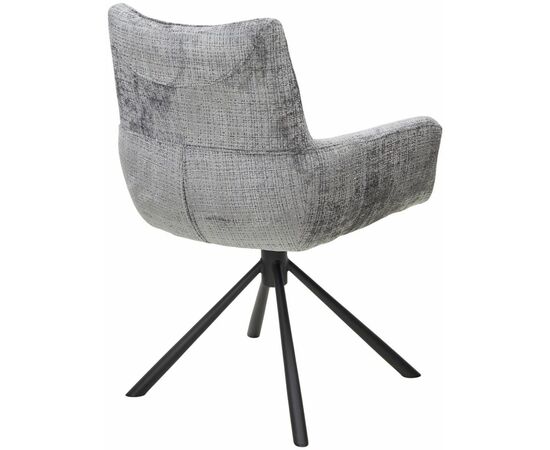 Стул Edwin шенилл серый, поворотно-возвратный механизм 360 градусов, изображение 2 | Интернет магазин мебели и декора LifeDekor