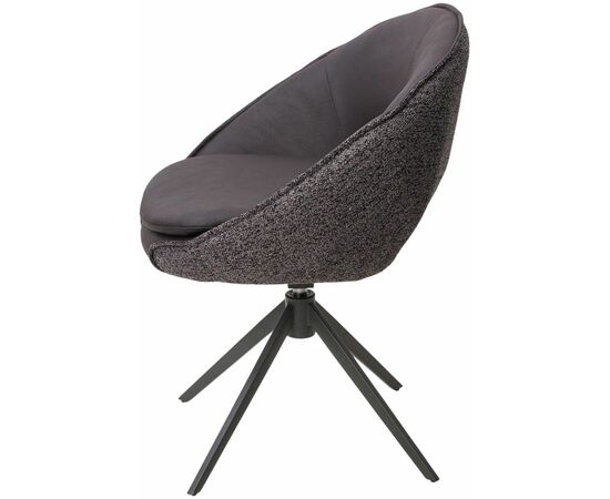 Стул Anna, ткань комби серый, поворотный механизм 360 градусов, изображение 3 | Интернет магазин мебели и декора LifeDekor