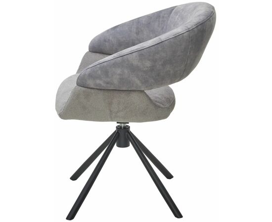 Стул Lotus ткань комби серый, поворотно-возвратный механизм 360 градусов, изображение 3 | Интернет магазин мебели и декора LifeDekor