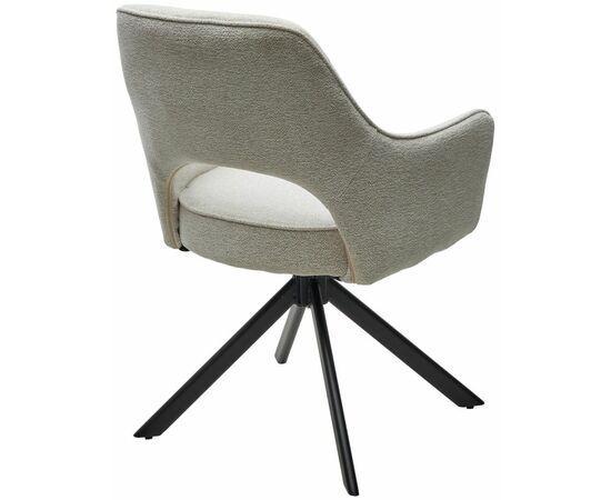 Стул Muara, букле бело-бежевый, поворотно-возвратный механизм, изображение 2 | Интернет магазин мебели и декора LifeDekor