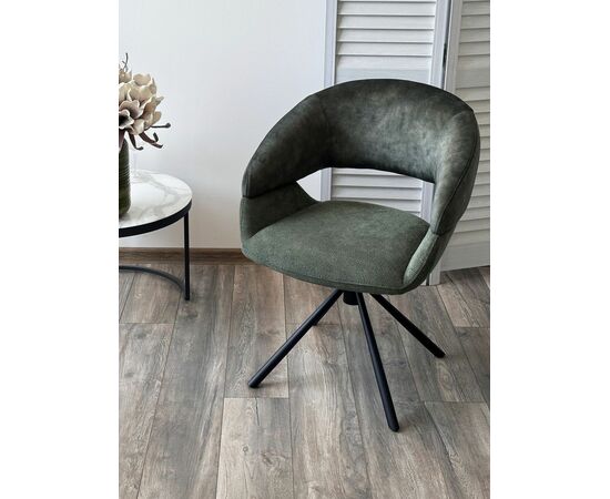 Стул Lotus ткань комби зеленый, поворотно-возвратный механизм 360 градусов, изображение 6 | Интернет магазин мебели и декора LifeDekor