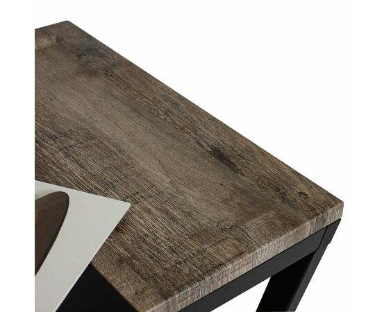 Стол журнальный BeautyStyle 31 дуб крымский состаренный/венге/стекло черное, изображение 6 | Интернет магазин мебели и декора LifeDekor