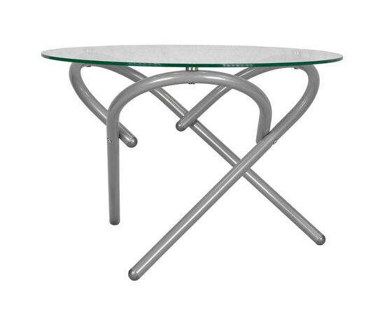 Стол журнальный Дуэт 15 металлик/прозрачное, изображение 3 | Интернет магазин мебели и декора LifeDekor