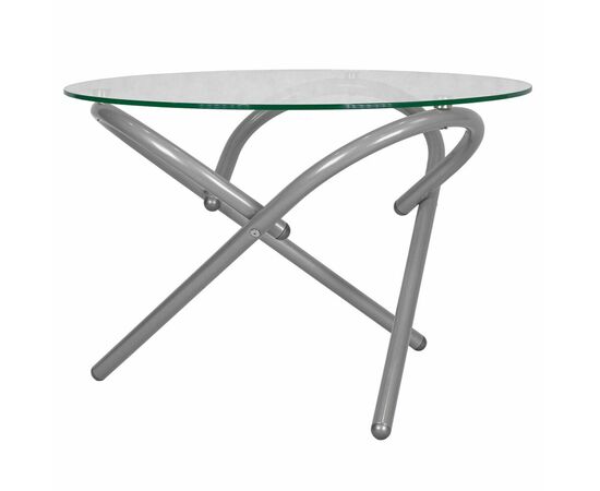 Стол журнальный Дуэт 15 металлик/прозрачное, изображение 4 | Интернет магазин мебели и декора LifeDekor