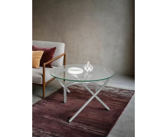 Стол журнальный Дуэт 15 металлик/прозрачное, изображение 9 | Интернет магазин мебели и декора LifeDekor
