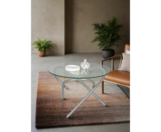 Стол журнальный Дуэт 15 металлик/прозрачное, изображение 10 | Интернет магазин мебели и декора LifeDekor