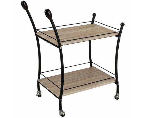 Стол сервировочный Марко дуб сонома/эбеновое дерево/черный, изображение 2 | Интернет магазин мебели и декора LifeDekor