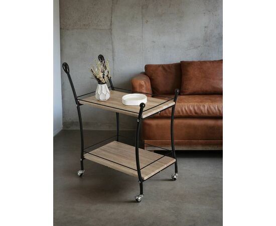 Стол сервировочный Марко дуб сонома/эбеновое дерево/черный, изображение 13 | Интернет магазин мебели и декора LifeDekor