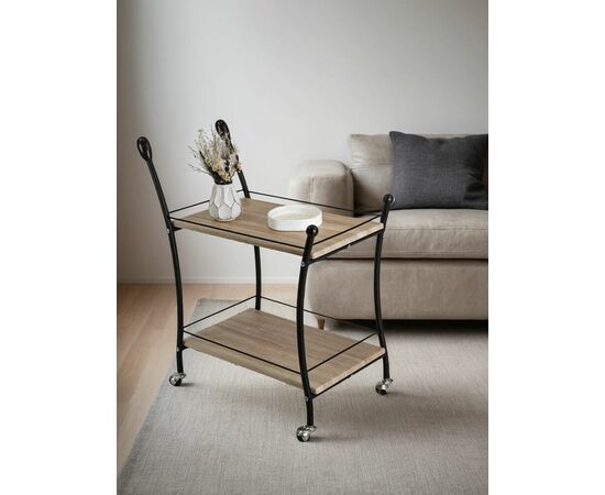 Стол сервировочный Марко дуб сонома/эбеновое дерево/черный, изображение 14 | Интернет магазин мебели и декора LifeDekor