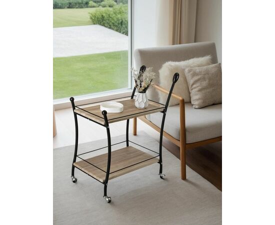 Стол сервировочный Марко дуб сонома/эбеновое дерево/черный, изображение 15 | Интернет магазин мебели и декора LifeDekor