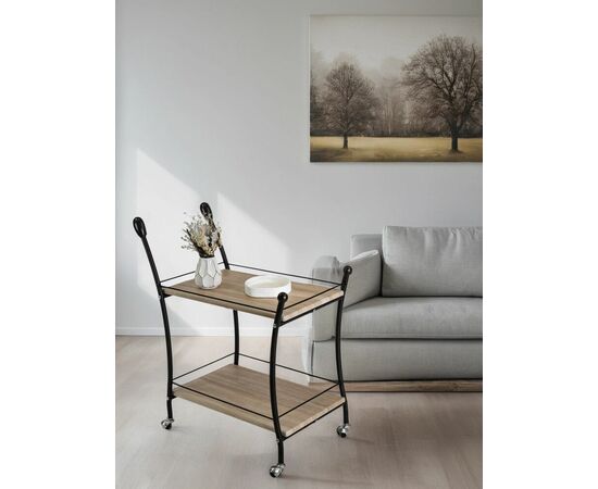 Стол сервировочный Марко дуб сонома/эбеновое дерево/черный, изображение 16 | Интернет магазин мебели и декора LifeDekor