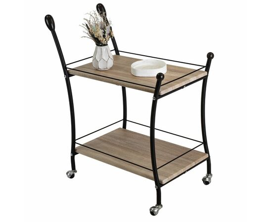 Стол сервировочный Марко дуб сонома/эбеновое дерево/черный, изображение 10 | Интернет магазин мебели и декора LifeDekor