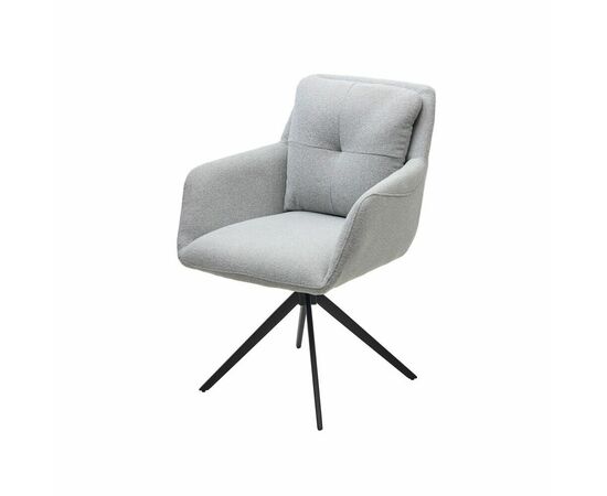 Стул Honey букле светло-серый, поворотный механизм 360 градусов | Интернет магазин мебели и декора LifeDekor