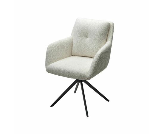 Стул Honey букле белый, поворотный механизм 360 градусов | Интернет магазин мебели и декора LifeDekor