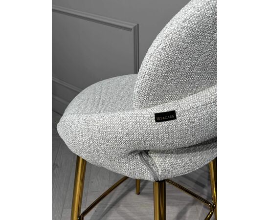 Стул барный Виола BS1241-WT, белый крем/золото, изображение 6 | Интернет магазин мебели и декора LifeDekor