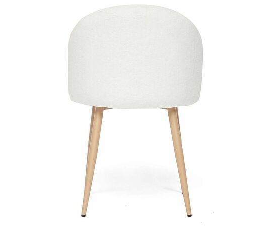 Дизайнерский стул Aruno букле молочный, опора бук натуральный, изображение 3 | Интернет магазин мебели и декора LifeDekor