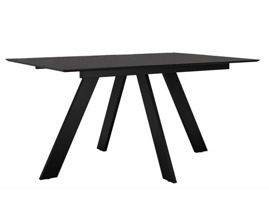 Стол DikLine DKD140, керамика 140(180)х80, мрамор бронза матовый, опоры черные (2 уп.) | Интернет магазин мебели и декора LifeDekor