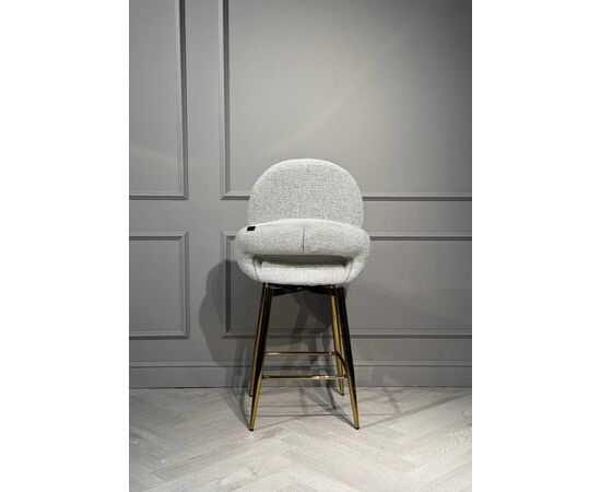 Стул барный Виола BS1241-WT, белый крем/золото, изображение 2 | Интернет магазин мебели и декора LifeDekor