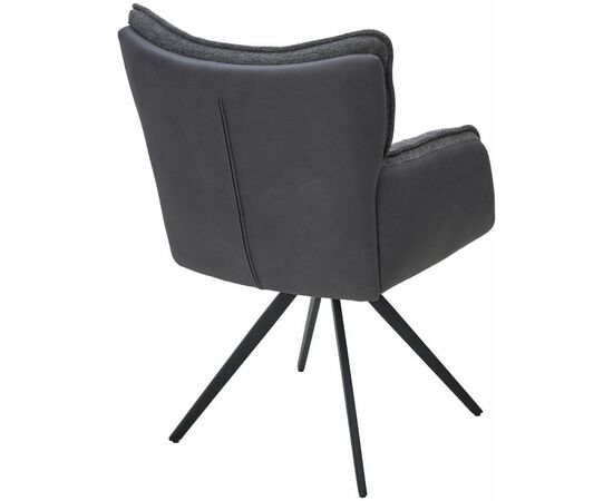 Стул с подлоклотниками Brian ткань комби серый, поворотно-возвратный механизм 180 градусов, изображение 2 | Интернет магазин мебели и декора LifeDekor