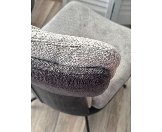 Стул Nevil ткань комби серый, поворотно-возвратный механизм 360 градусов, изображение 5 | Интернет магазин мебели и декора LifeDekor