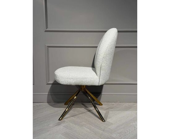 Стул обеденный Авалон BS1240-WT, белый крем/золото, изображение 6 | Интернет магазин мебели и декора LifeDekor