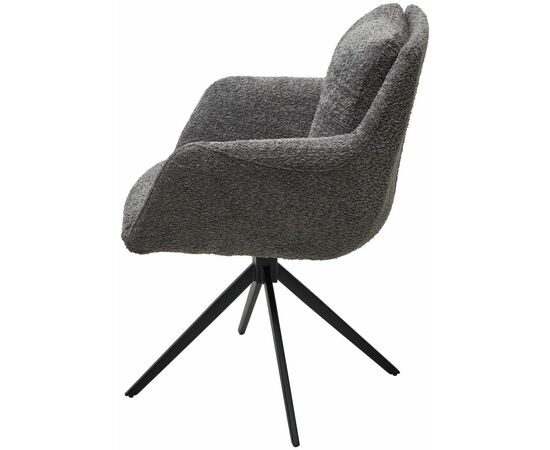 Стул Honey букле темно-серый, поворотный механизм 360 градусов, изображение 3 | Интернет магазин мебели и декора LifeDekor