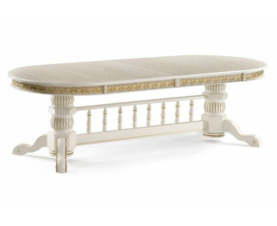 Стол деревянный Кассиль крем / золотая патина | Интернет магазин мебели и декора LifeDekor