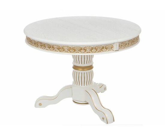 Стол деревянный Лорд молочный / золотая патина | Интернет магазин мебели и декора LifeDekor