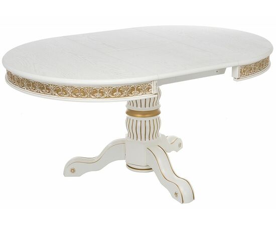 Стол деревянный Лорд молочный / золотая патина, изображение 2 | Интернет магазин мебели и декора LifeDekor