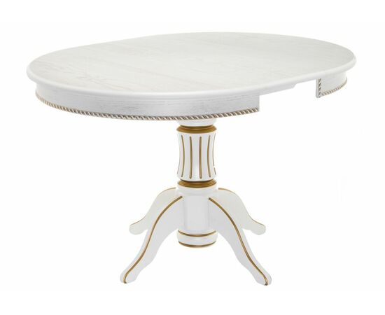 Стол деревянный Павия 100 молочный / золотая патина, изображение 2 | Интернет магазин мебели и декора LifeDekor