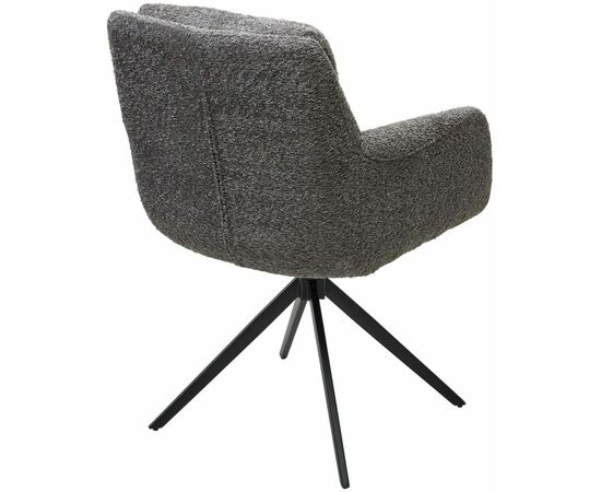 Стул Honey букле темно-серый, поворотный механизм 360 градусов, изображение 2 | Интернет магазин мебели и декора LifeDekor