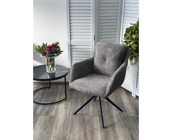 Стул Honey букле темно-серый, поворотный механизм 360 градусов, изображение 6 | Интернет магазин мебели и декора LifeDekor