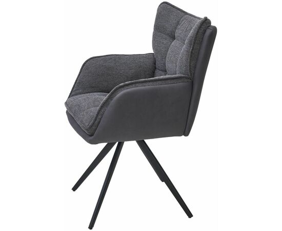 Стул с подлоклотниками Brian ткань комби серый, поворотно-возвратный механизм 180 градусов, изображение 3 | Интернет магазин мебели и декора LifeDekor