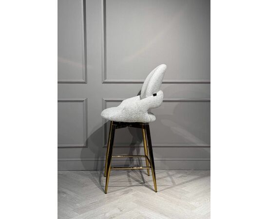 Стул барный Виола BS1241-WT, белый крем/золото, изображение 4 | Интернет магазин мебели и декора LifeDekor