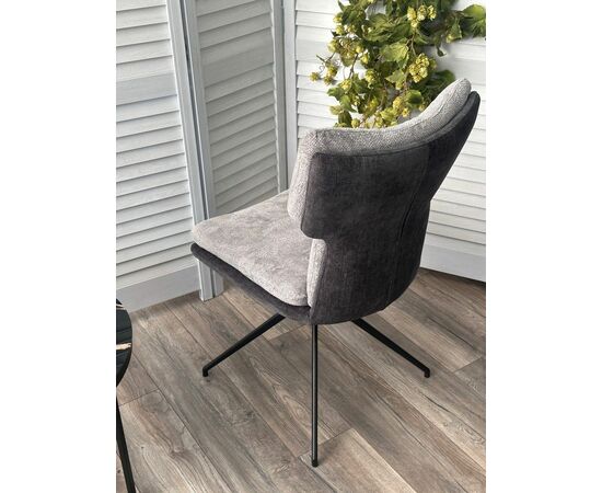 Стул Nevil ткань комби серый, поворотно-возвратный механизм 360 градусов, изображение 6 | Интернет магазин мебели и декора LifeDekor