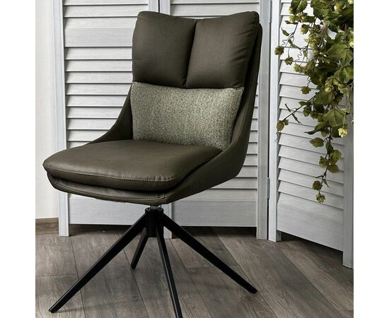 Стул Marlin ткань комби зеленый, поворотно-возвратный механизм 360 градусов, изображение 9 | Интернет магазин мебели и декора LifeDekor