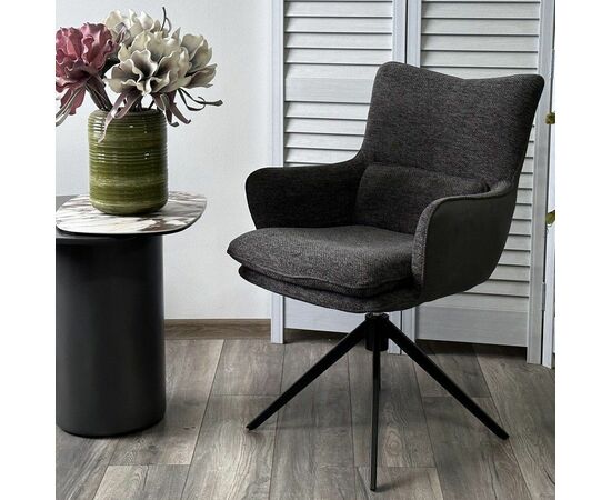 Студ Mojo ткань комби серый, поворотно-возвратный механизм 360 градусов, изображение 4 | Интернет магазин мебели и декора LifeDekor