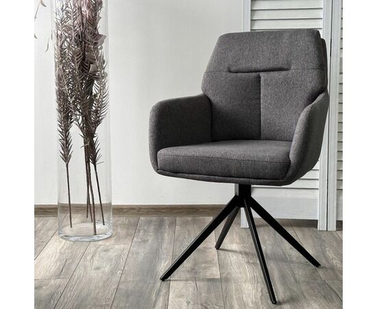 Стул Sun ткань серый, поворотный механизм 360 градусов, изображение 4 | Интернет магазин мебели и декора LifeDekor