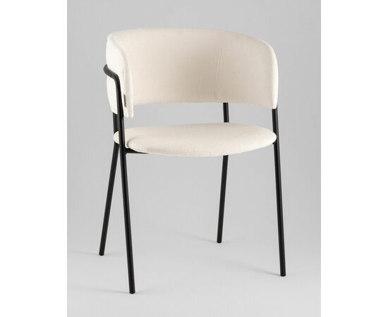 Кресло Нэлли New буклированный велюр белый, изображение 2 | Интернет магазин мебели и декора LifeDekor