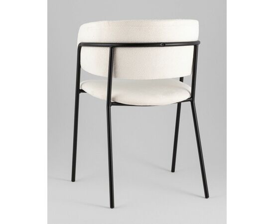 Кресло Нэлли New буклированный велюр белый, изображение 6 | Интернет магазин мебели и декора LifeDekor