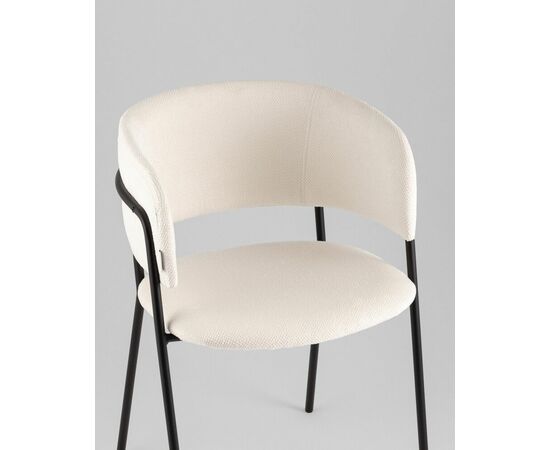 Кресло Нэлли New буклированный велюр белый, изображение 8 | Интернет магазин мебели и декора LifeDekor