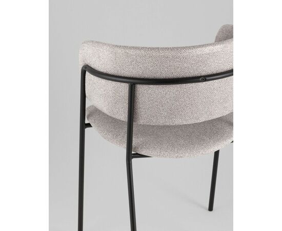 Кресло Нэлли New буклированный велюр серый, изображение 9 | Интернет магазин мебели и декора LifeDekor