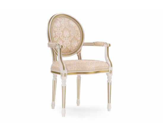 Стул деревянный Данте молочный / золотая патина | Интернет магазин мебели и декора LifeDekor