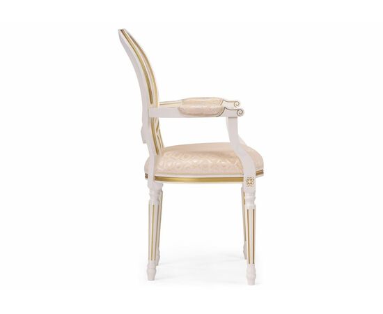 Стул деревянный Данте молочный / золотая патина, изображение 3 | Интернет магазин мебели и декора LifeDekor