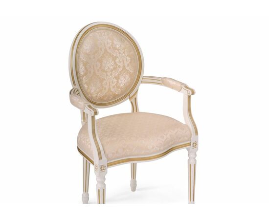 Стул деревянный Данте молочный / золотая патина, изображение 5 | Интернет магазин мебели и декора LifeDekor