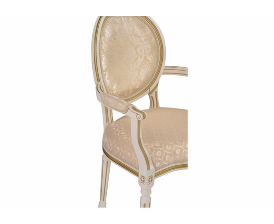 Стул деревянный Данте молочный / золотая патина, изображение 6 | Интернет магазин мебели и декора LifeDekor