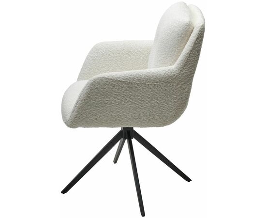 Стул Honey букле белый, поворотный механизм 360 градусов, изображение 3 | Интернет магазин мебели и декора LifeDekor